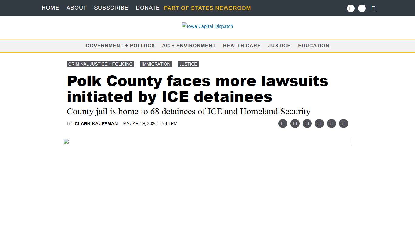 Polk County faces more lawsuits initiated by ICE detainees • Iowa Capital Dispatch